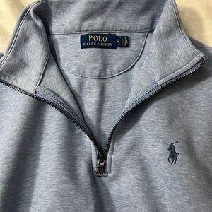 Polo Ralph Lauren Light Blue Quarter-Zip Sweatshirt